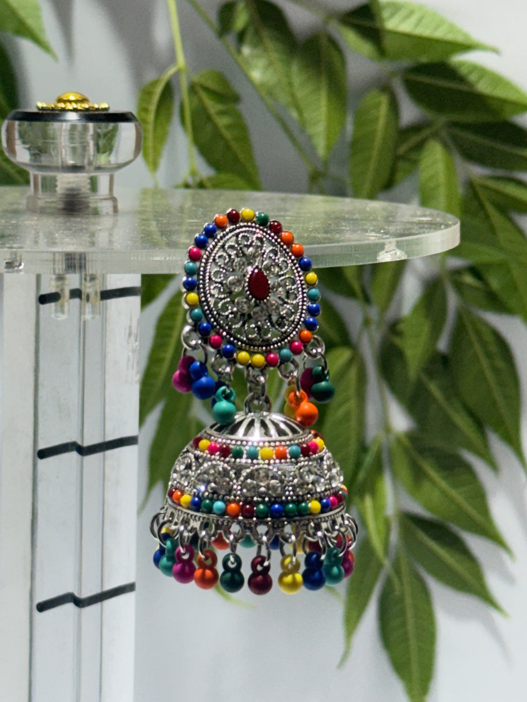 Color Pop Tribal Jhumkas