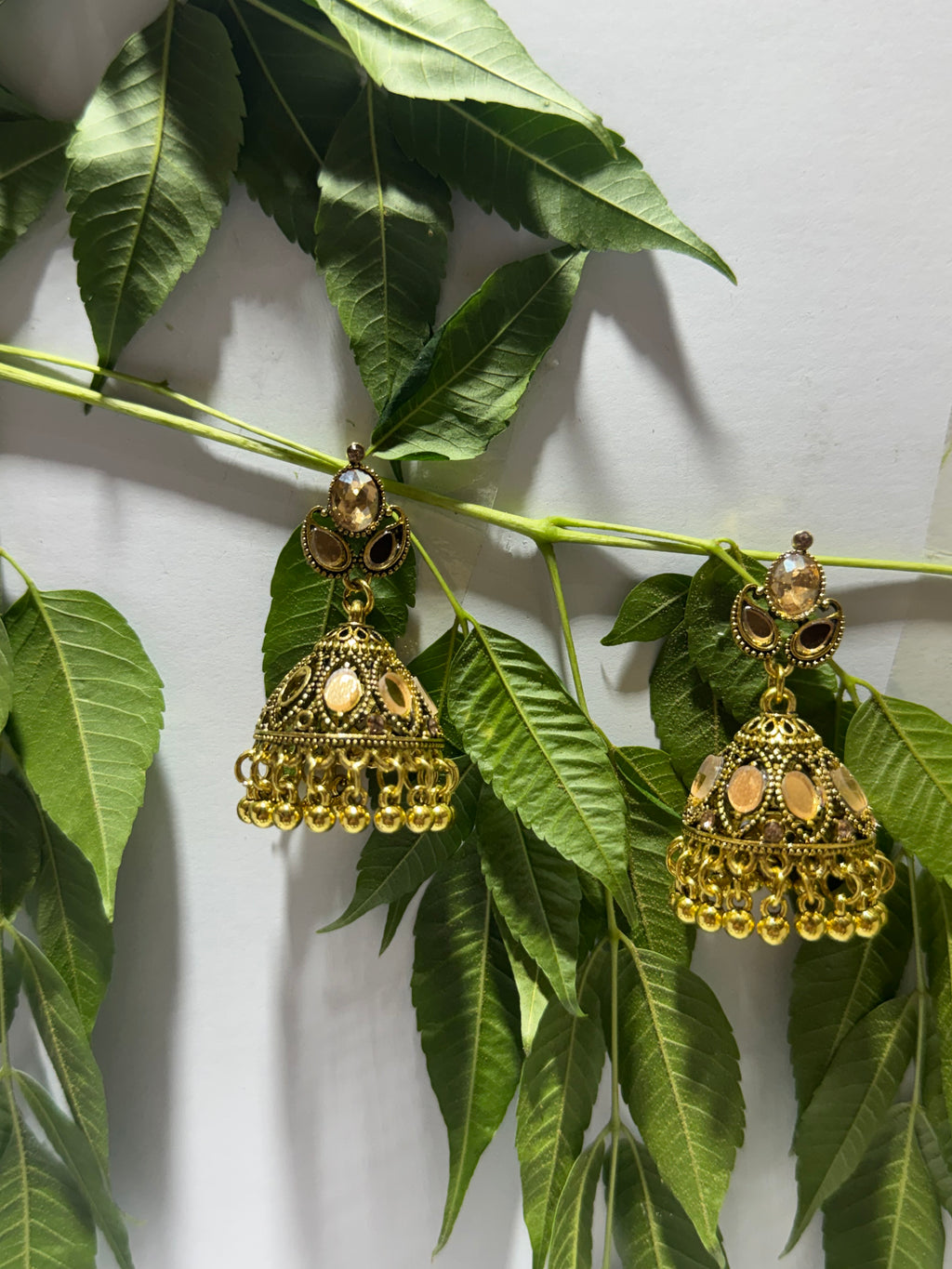 Majestic Amber-Tone Jhumkas