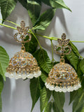 Royal Jasmine Pearl Jhumkas