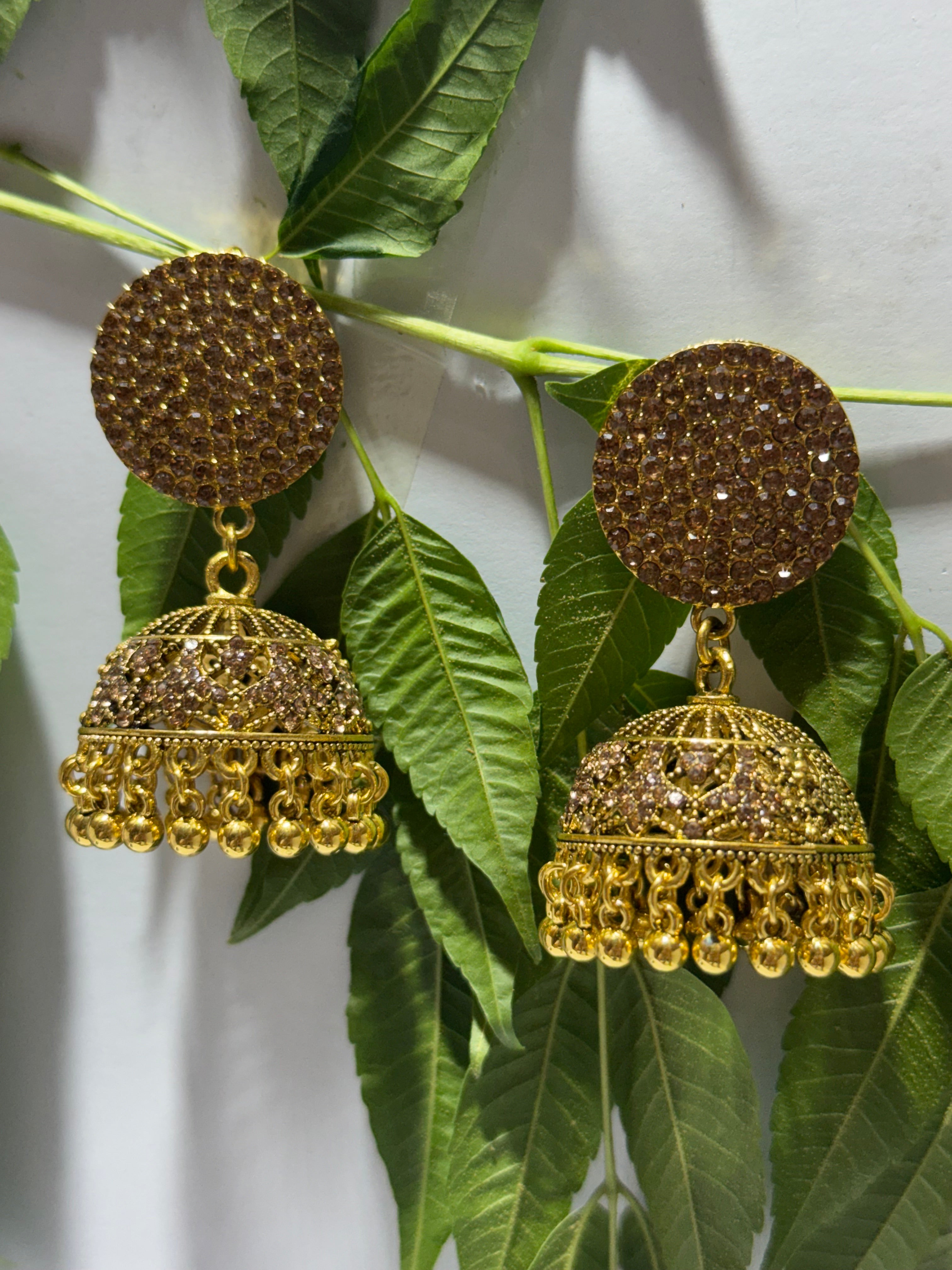 Bronze Radiance Jhumkas