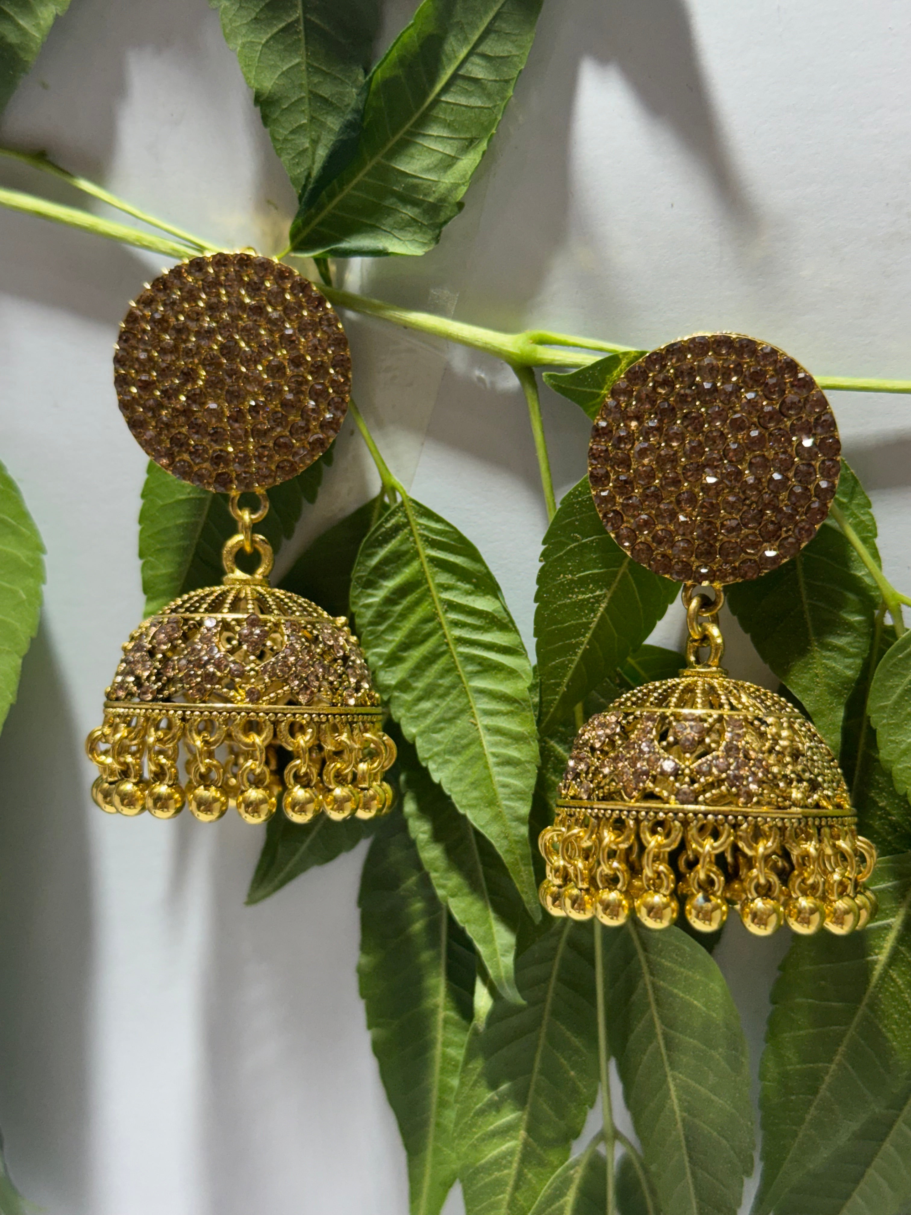 Bronze Radiance Jhumkas