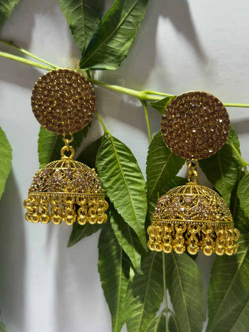 Bronze Radiance Jhumkas