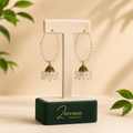 Moonlight Crystal Jhumka Hoops