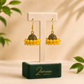 Sunshine Bloom Crystal Jhumkas