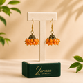 Sunset Amber Crystal Jhumkas